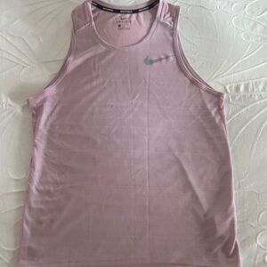 Nike Light Pink Dri-fit Tank with Silver Logo
